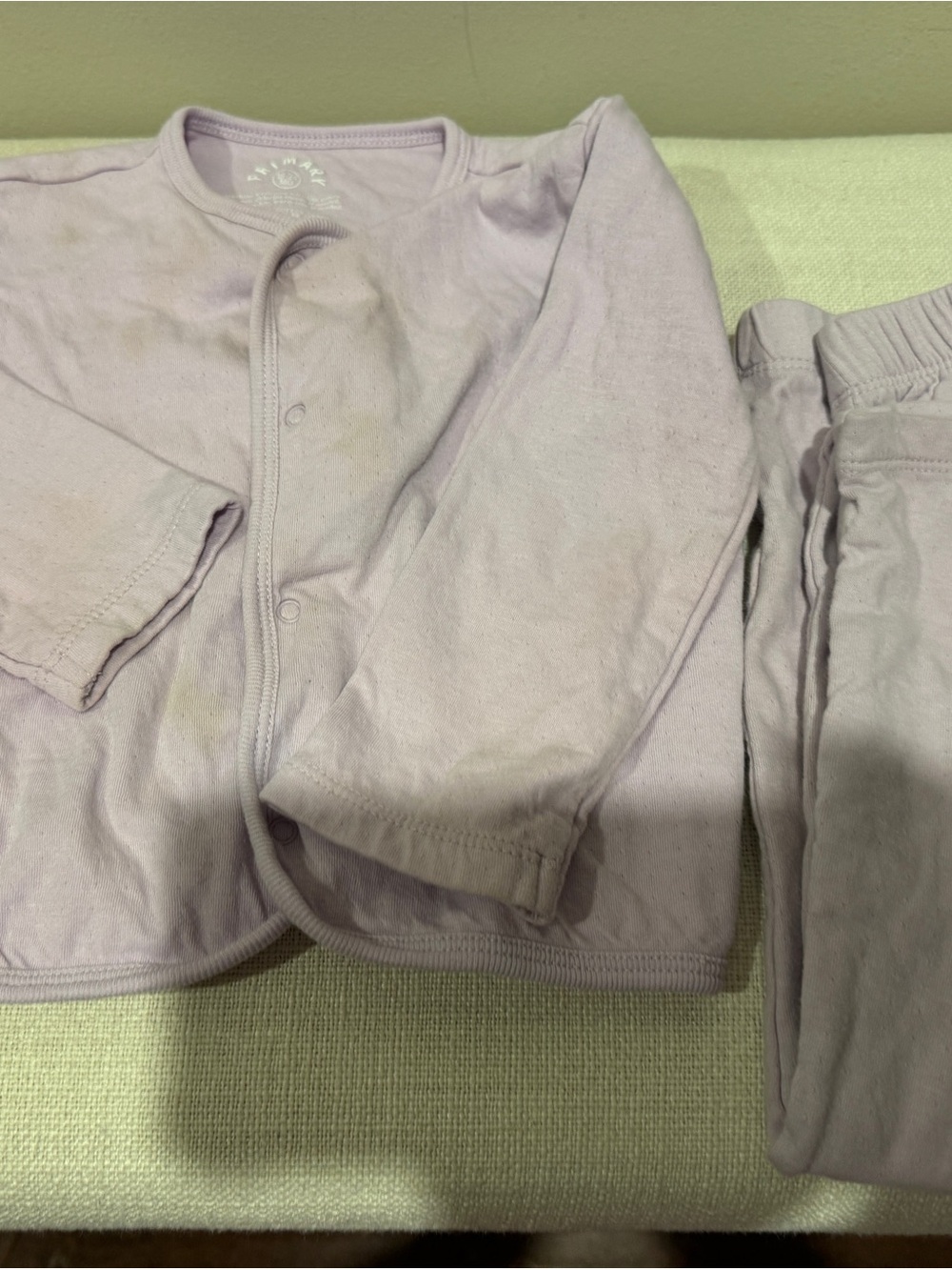 Primary Lavender Two-Piece Cotton Set